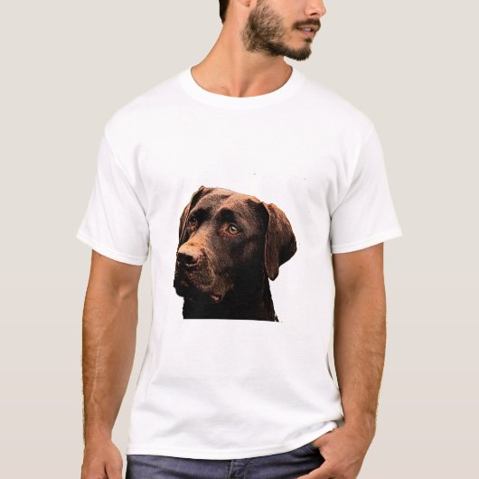 Schokoladenoberfläche Labrador T-Shirt (Vorderseite)