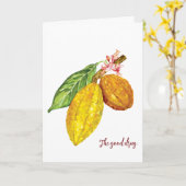 Schokoladenobst Karte (Gelbe Blume)