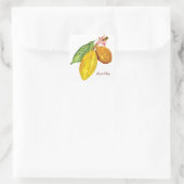 Schokoladenobst Quadratischer Aufkleber (Tasche)
