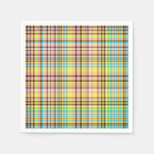 Schokoladenpasten Kariert, 2-PAPIERE-PARTY NAPKINS Serviette