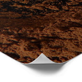 Schokoladenplatz in Schokoladenpulver Poster (Ecke)