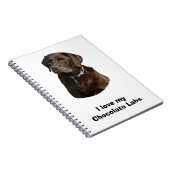 Schokoladenportrait Labrador Foto Notizblock (Rechte Seite)