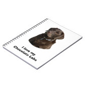 Schokoladenportrait Labrador Foto Notizblock (Linke Seite)