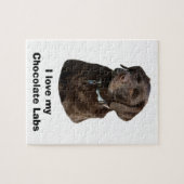 Schokoladenportrait Labrador Foto Puzzle (Horizontal)