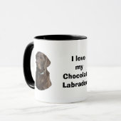 Schokoladenportrait Labrador Foto Tasse (Vorderseite Links)