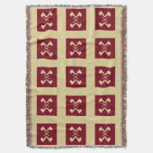 Schokoladenquadrate und karamellfarbene cremefarbe decke (Vorderseite Vertikal)