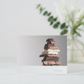 Schokoladenriegel Postkarte (Stehend Vorderseite)