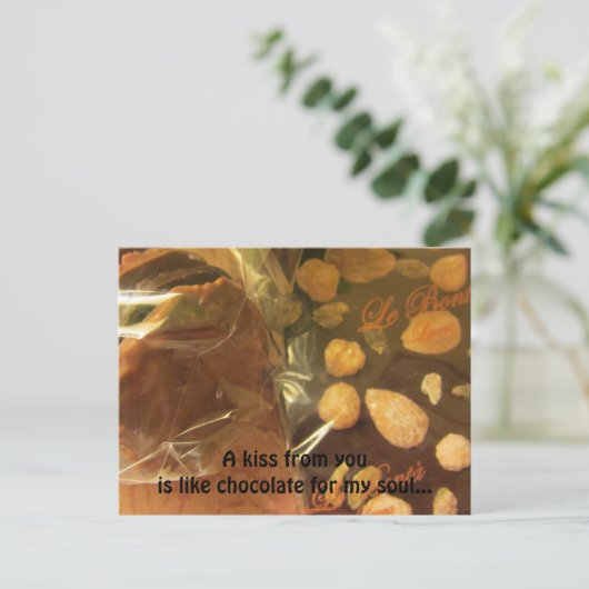 Schokoladensätze Postkarte (Stehend Vorderseite)