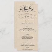 Schokoladenschmetterlinge auf Ecru Wedding Menu Menükarte (Vorne/Hinten)