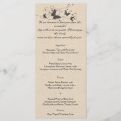 Schokoladenschmetterlinge auf Ecru Wedding Menu Menükarte (Vorderseite)
