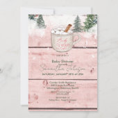 Schokoladenschmuck Es ist kalt draußen rustikal Einladung (Vorderseite)