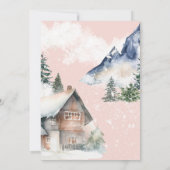 Schokoladenschmuck Es ist kalt draußen rustikal Einladung (Rückseite)