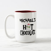Schokoladenschneemann für Kinder und individuelle Zweifarbige Tasse (Links)