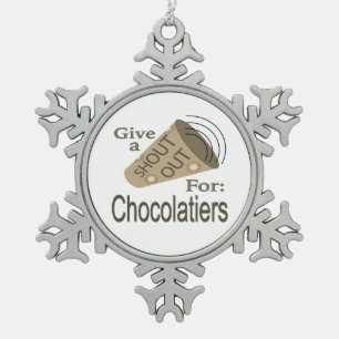 Schokoladenschrei: Snowflake Pewter Christ Schneeflocken Zinn-Ornament