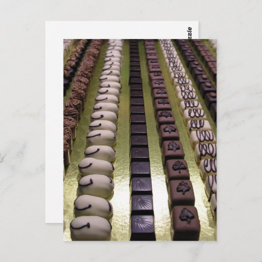 Schokoladensortiment Postkarte (Vorne/Hinten)