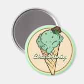 Schokoladensplitter Eiscreme-Magnet Magnet (Vorderseite/Rückseite)