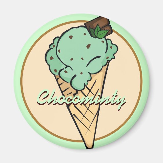 Schokoladensplitter Eiscreme-Magnet Magnet (Vorne)