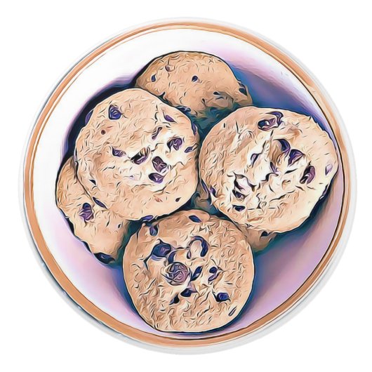 Schokoladensplitter-Plätzchen-Küchenschrank-Griff Keramikknauf (Vorderseite)