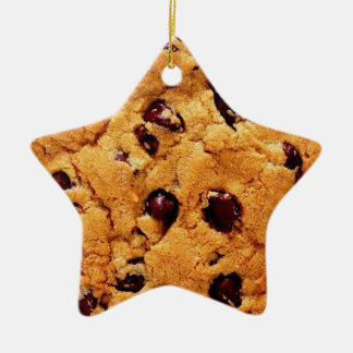 Schokoladensplitter-Plätzchen-Stern-Verzierung Keramik Ornament