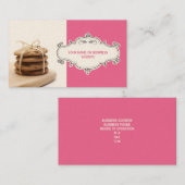 Schokoladensplitter-Plätzchen-Visitenkarten {Rosa} Visitenkarte (Vorne/Hinten)