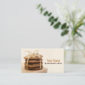 Schokoladensplitter-Plätzchen-Visitenkarten Visitenkarte (Stehend Vorderseite)