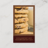 Schokoladensplitter-Plätzchen-Visitenkarten Visitenkarte (Rückseite)