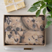 Schokoladensplitter-Plätzchennahaufnahme Seidenpapier (Geschenk)