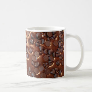 Schokoladensplitter-Schokoladenkuchen Kaffeetasse