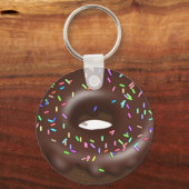 Schokoladensprinkle Eis-Donut-Schlüsselanhänger Schlüsselanhänger (Vorderseite)