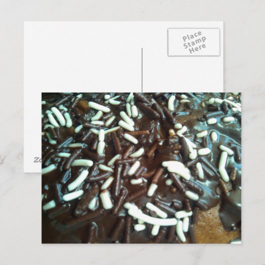 Schokoladensprinklen Postkarte (Vorne/Hinten)