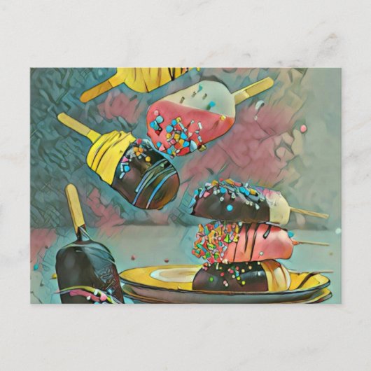 Schokoladensprinkles Postkarte (Vorderseite)