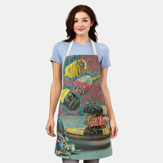 Schokoladensprinkles Schürze (Getragen)