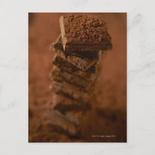 Schokoladenstapel Postkarte
