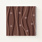 Schokoladenstars und Streifenmuster-Journal Notizblock (Rückseite)