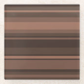 Schokoladenstreifen Glasuntersetzer (Vorderseite)