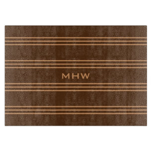 Schokoladenstreifen, kundenspezifische Monogramm-S Schneidebrett