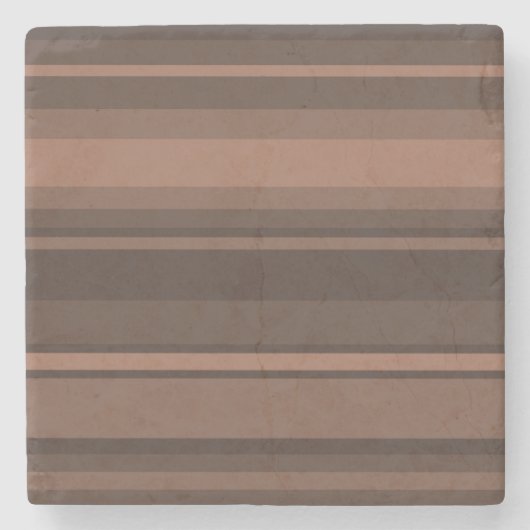 Schokoladenstreifen Steinuntersetzer (Vorderseite)