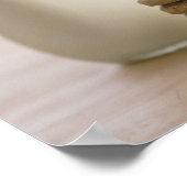 Schokoladenstücke mit Keksmilch im Glas Poster (Ecke)