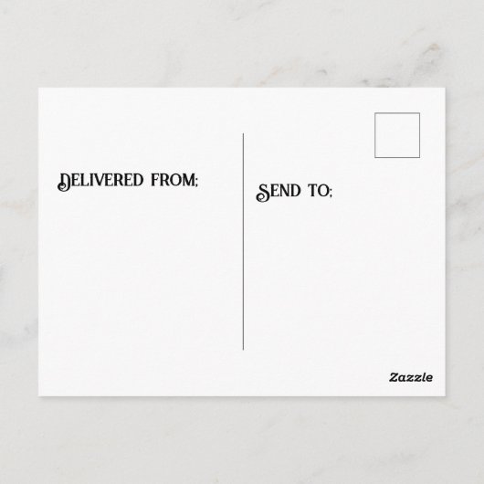 Schokoladenstücke Postkarte (Rückseite)