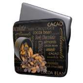 Schokoladenstücke und Mandeln Nahe Fotografie Laptopschutzhülle (Vorderseite Links)