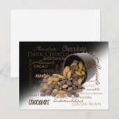 Schokoladenstücke und Mandeln Nahe Fotografie Postkarte (Vorne/Hinten)