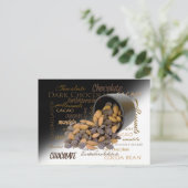 Schokoladenstücke und Mandeln Nahe Fotografie Postkarte (Stehend Vorderseite)