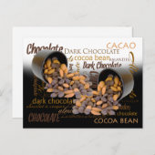 Schokoladenstücke und Mandeln Nahe Fotografie Postkarte (Vorne/Hinten)