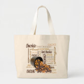 Schokoladenstücke und Mandeln Nahe Fotografie Tragetasche (Vorne)