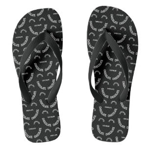 Schokoladentext Badesandalen