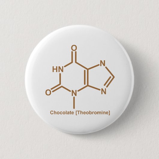 Schokoladentheobromin Button (Vorderseite)