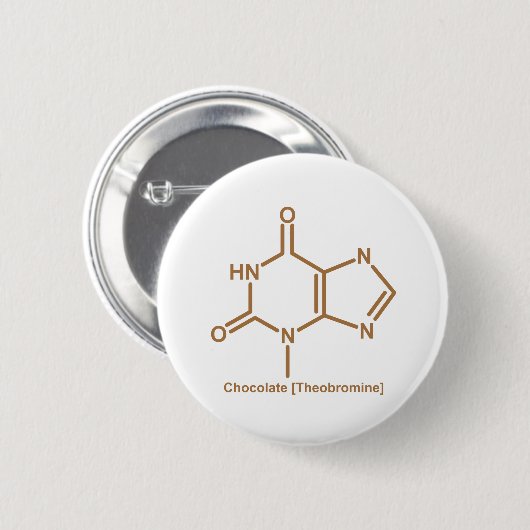 Schokoladentheobromin Button (Vorne & Hinten)