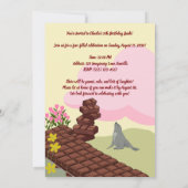 Schokoladentreppen bis zum Cremegeburtstag Einladung (Rückseite)