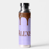 Schokoladentrocknung auf Gingham Trinkflasche (Links)