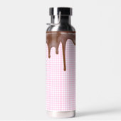 Schokoladentrocknung auf Gingham Trinkflasche (Rechts)